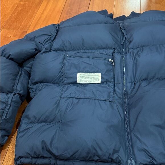 REI Men’s Vintage Navy Blue Goose Down Bomber Outdoor Puffer Jacket size XL - Picture 9 of 9